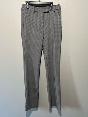 EXPRESS editor black and white print straight leg dress pants Size 4R